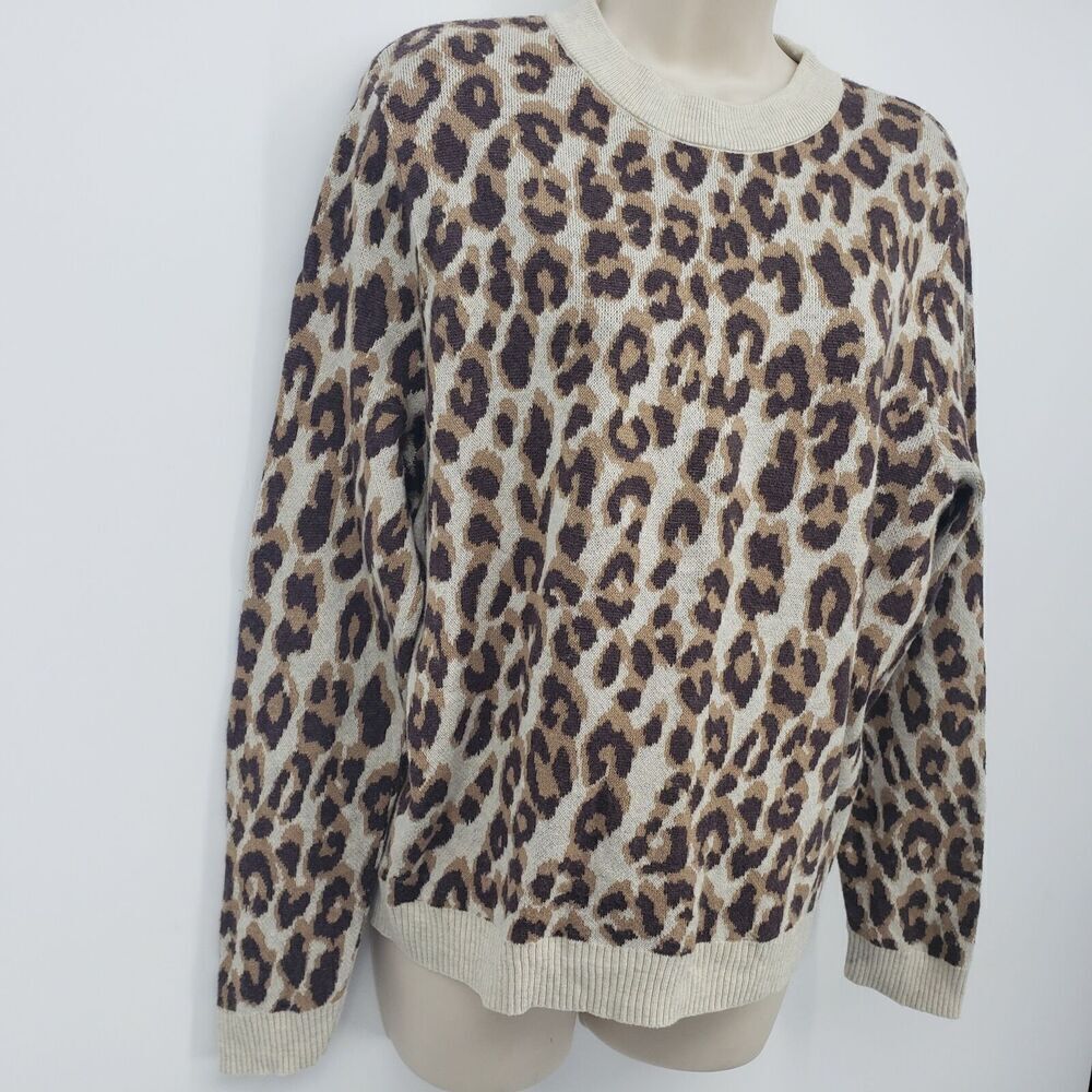 A New Day Sweater Animal Print Crew Neck